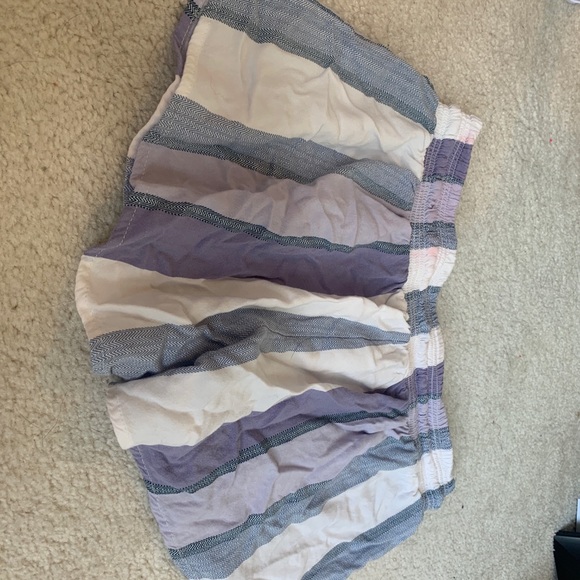 Quiet storm stripe blue and white comfy lounge shorts - Picture 2 of 4